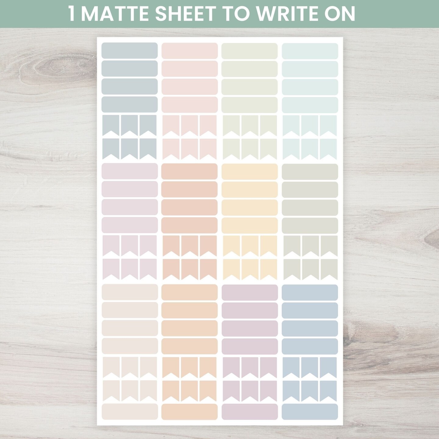 bloom daily planners Planner Stickers, Calendar Essentials Pack, Retro Rainbow