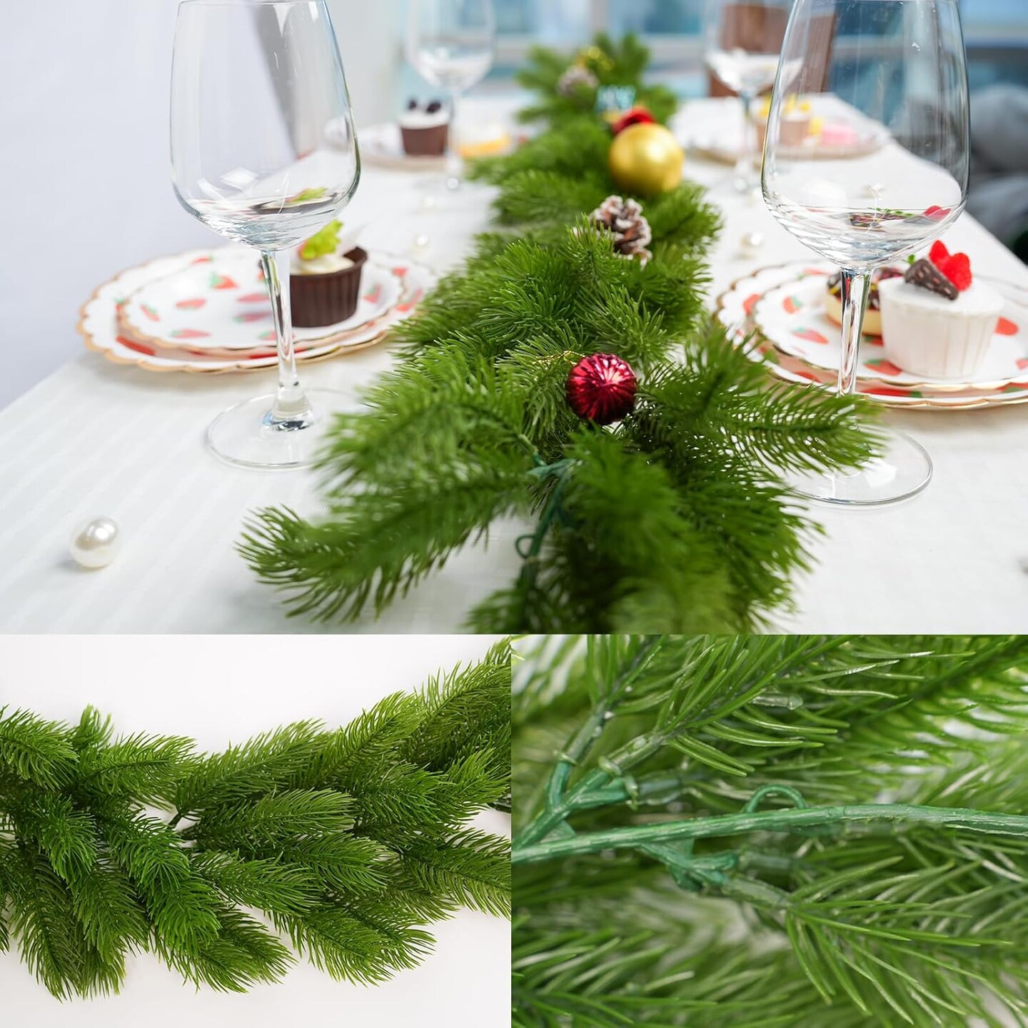 Norfolk Pine Christmas Garland (Green)