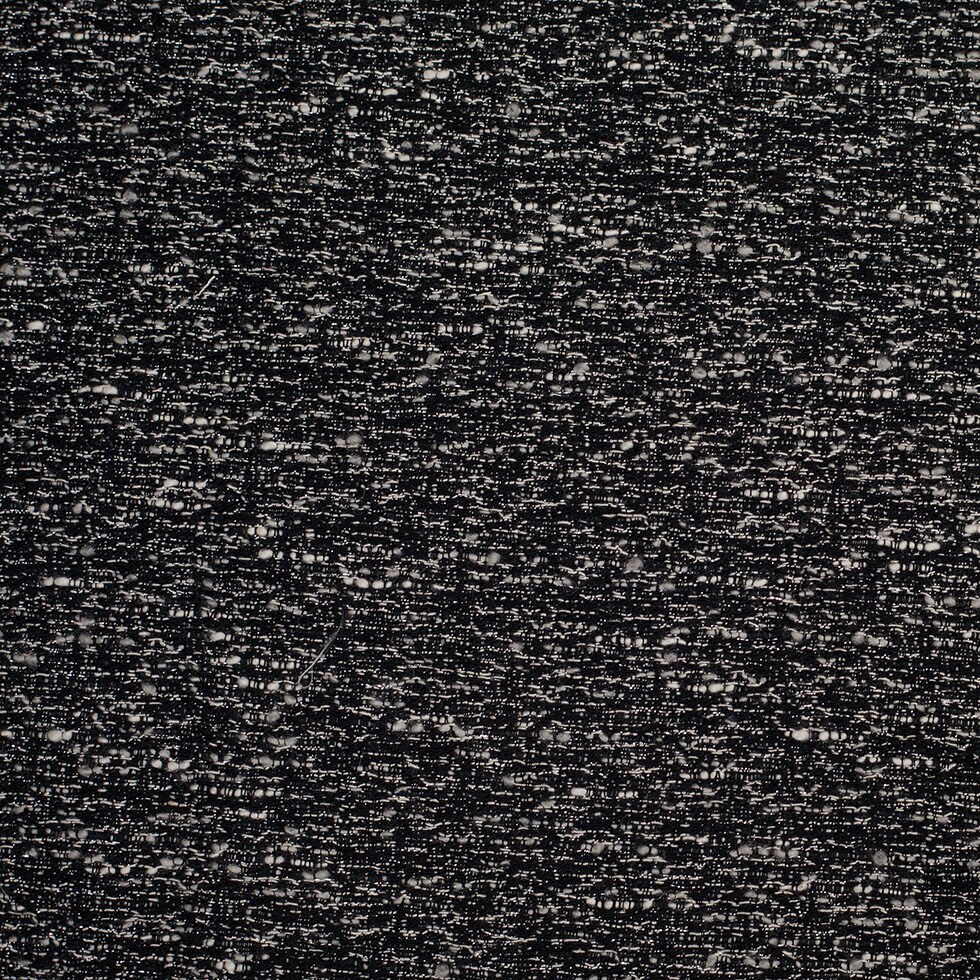 1 Yard Italian Black/White Metallic Wool Woven