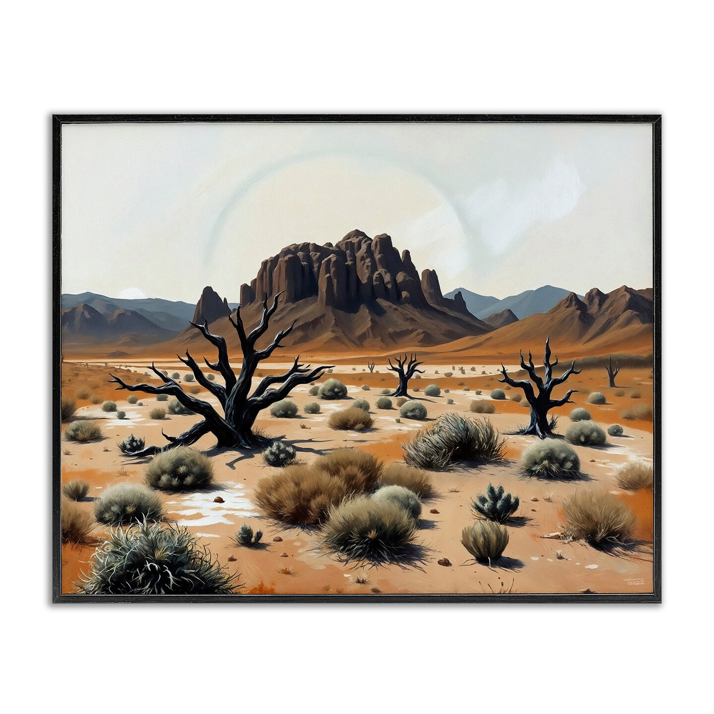 Stupell Industries Cottonwood Desert Mesas Framed Giclee, design by Tabz Jones
