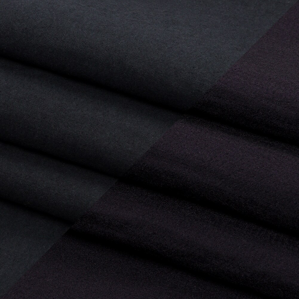 1 Yard Navy Textured Polyester Woven Bonded to Gray Brushed Cotton Coating