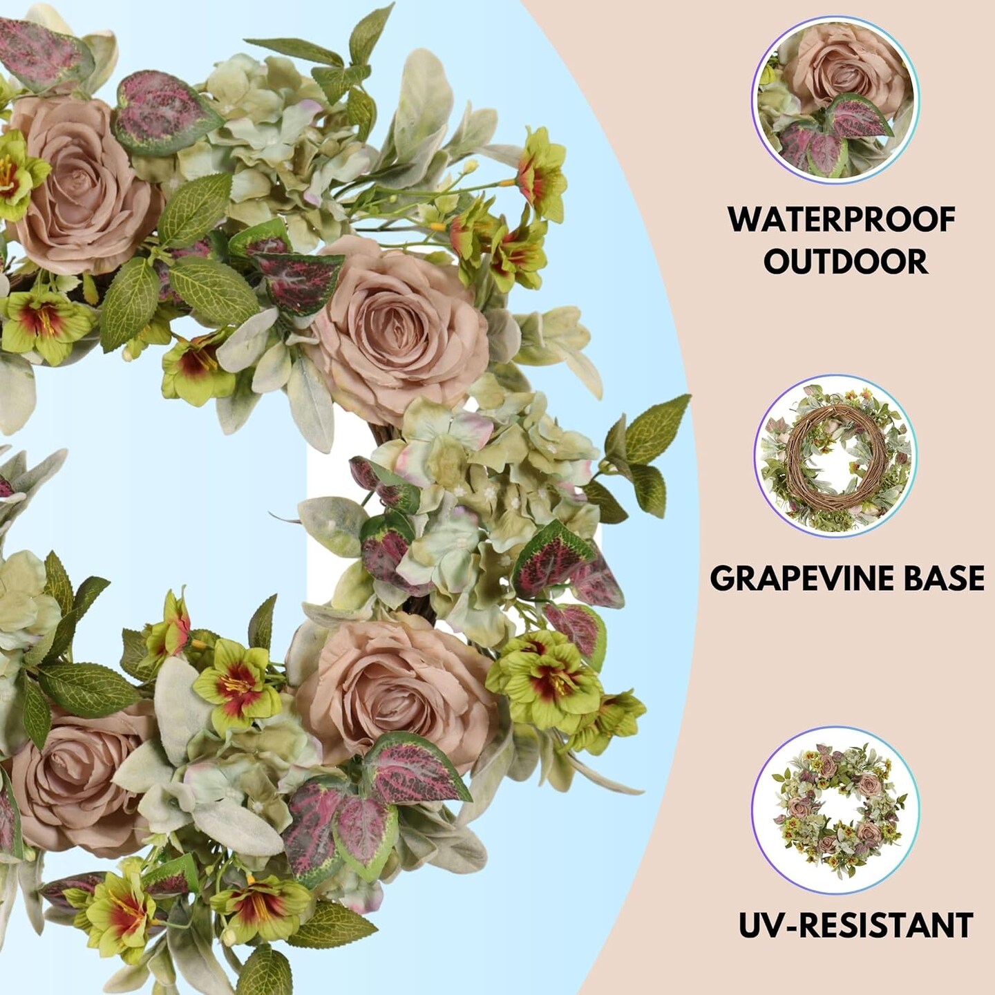 Spring Summer Front Door Wreath