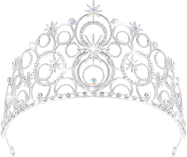 Crystal Crowns for Women, Crystal Bubble Tiara Bride Royal Queen Headband Princess Headpieces