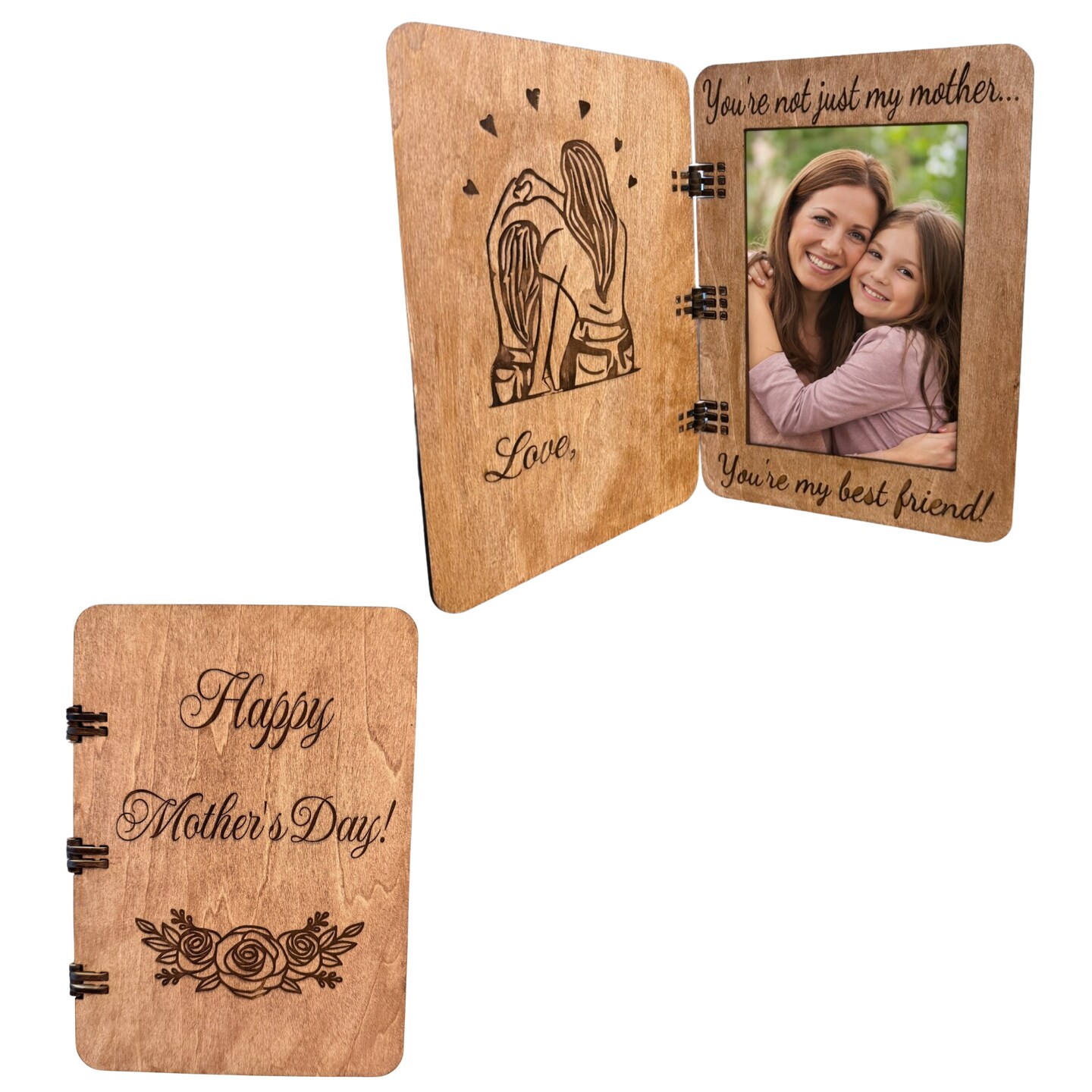 Mother's Day and Father's Day Wood Greeting Card Picture Frames