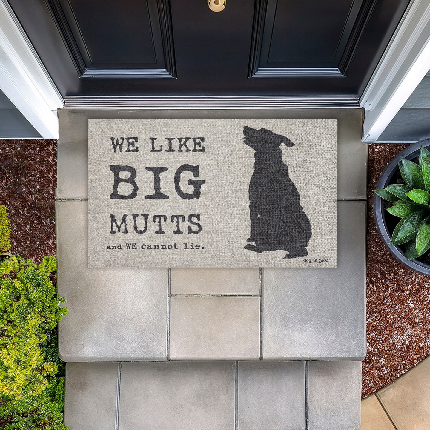 Stupell Industries Cant Live Without Dogs Quick Dry Non Slip Door Mat Recycled Cushioned, 18"x30"