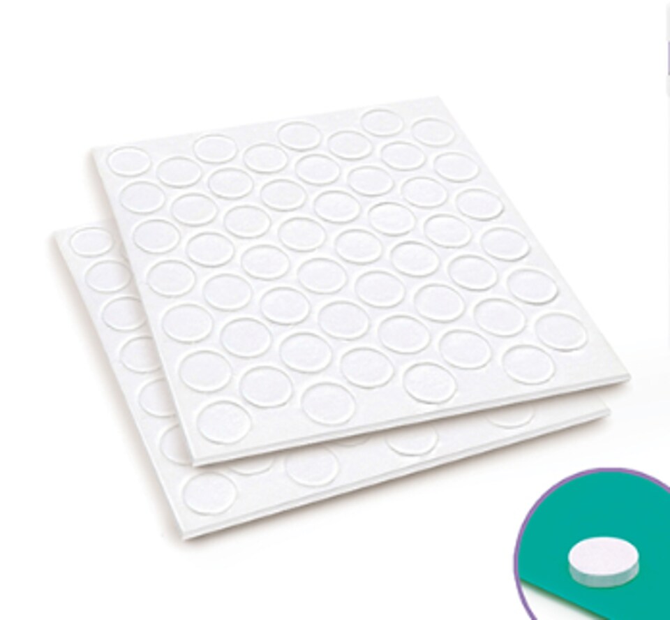 3-DO'S Foam Adhesive Mount Dots 1/2" Diameter – 104 Count Double-Sided Foam Sticky Dots for Crafts, Scrapbooking & Classroom Projects