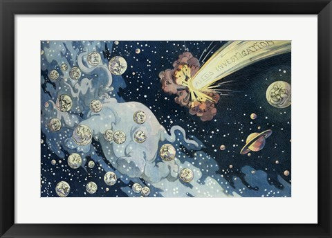 Framed Art Where Will it Strike Next Wall Decor 18x24 Artwork