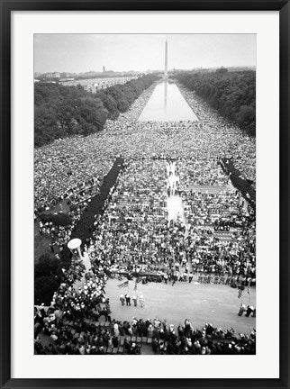 Framed Art Civil rights march on Washington Wall Decor 18x24 Artwork