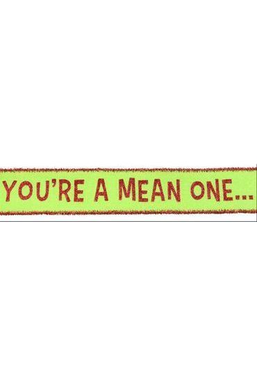 2.5&#x22; Your A Mean One Royal Tinsel Ribbon: Lime Green (10 Yards)