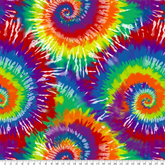 Tie Dye Anti-Pill Premium No-Sew Throw Fleece Fabric Kit (50x60)