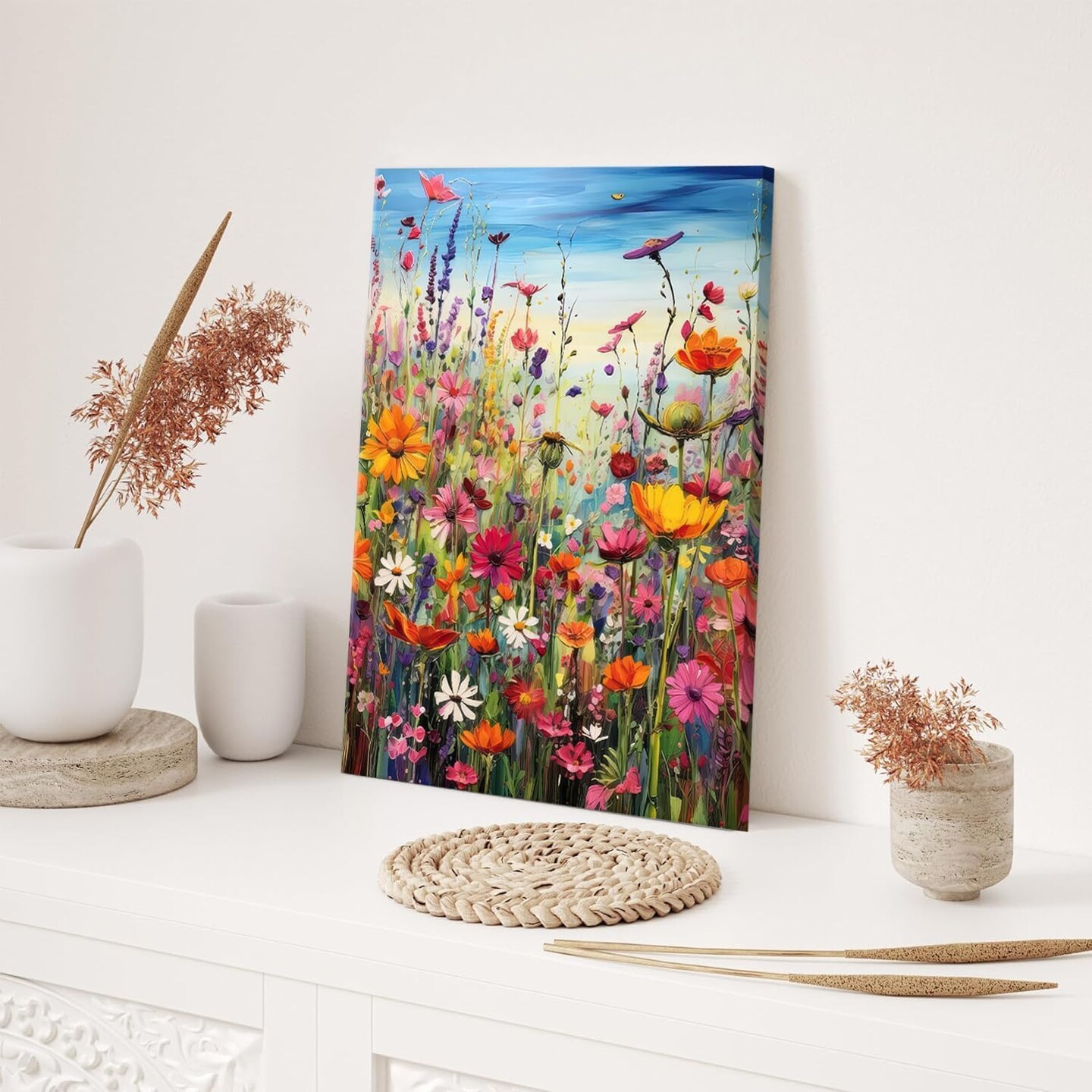 Paint by Numbers Kit for Adults & Beginners – Floral Painting Set with 3 Brushes & Acrylic Paints, Stress-Relief DIY Art Kit in Gift Box, Perfect for Gifting & Wall Decor (16x20 Inch)