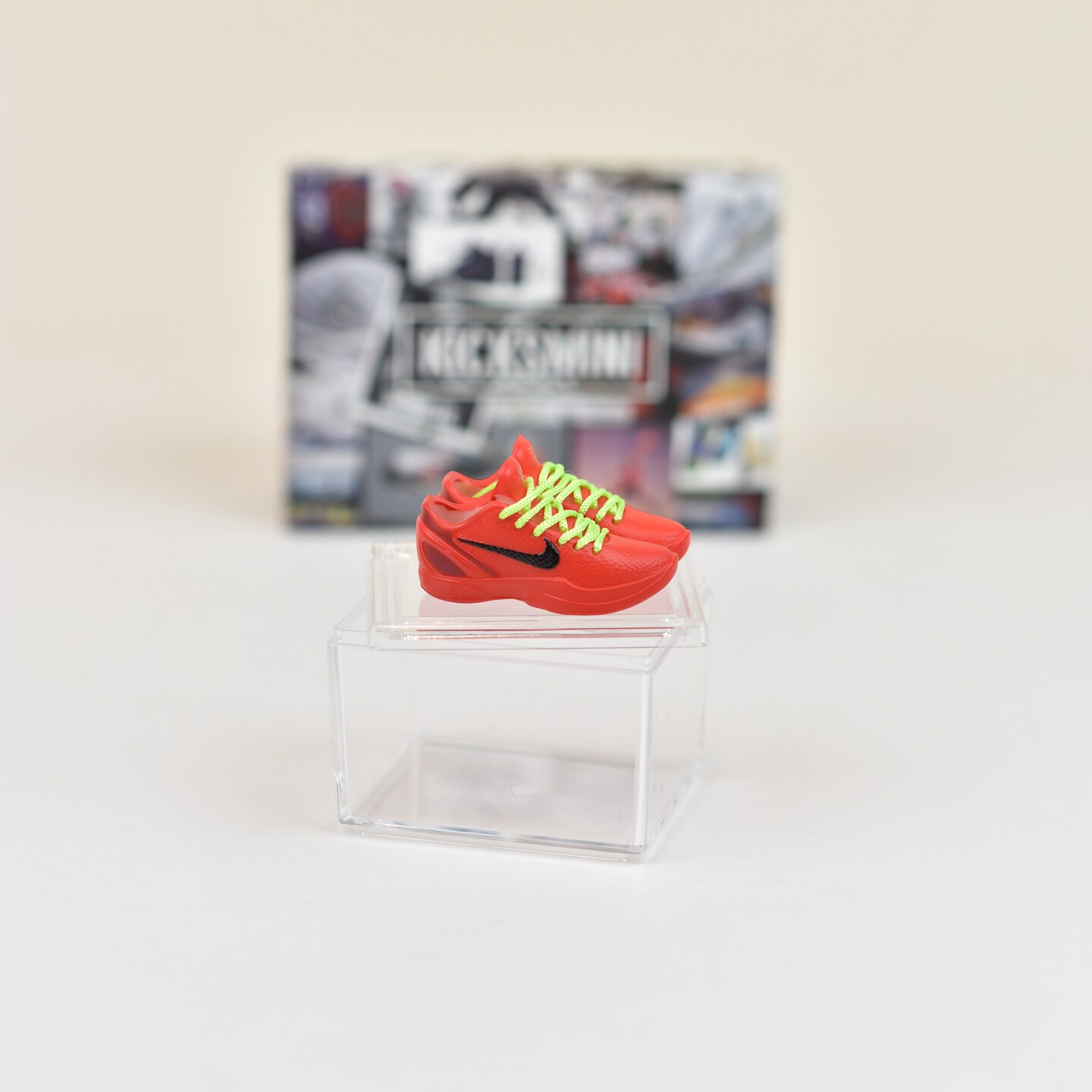 Handcrafted Painted 3D Mini Sneakers with Display Case | Kobe