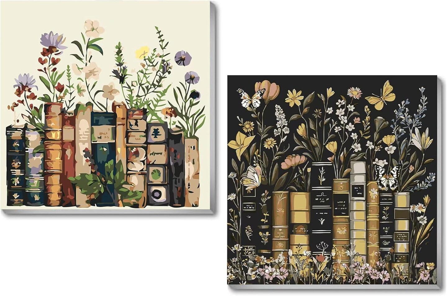 2-Pack Paint by Numbers Kit for Adults – Framed DIY Acrylic & Oil Painting Set, Beginner-Friendly Wall Art for Home & Office Décor, 25x25 cm