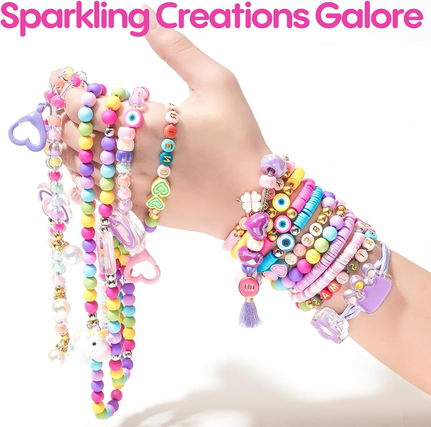 Bracelet Making Kit for Girls Ages 6-12 Year Old, Jewelry Making Kit- Birthday for 6 7 8 10 11 12 Year Old Girl