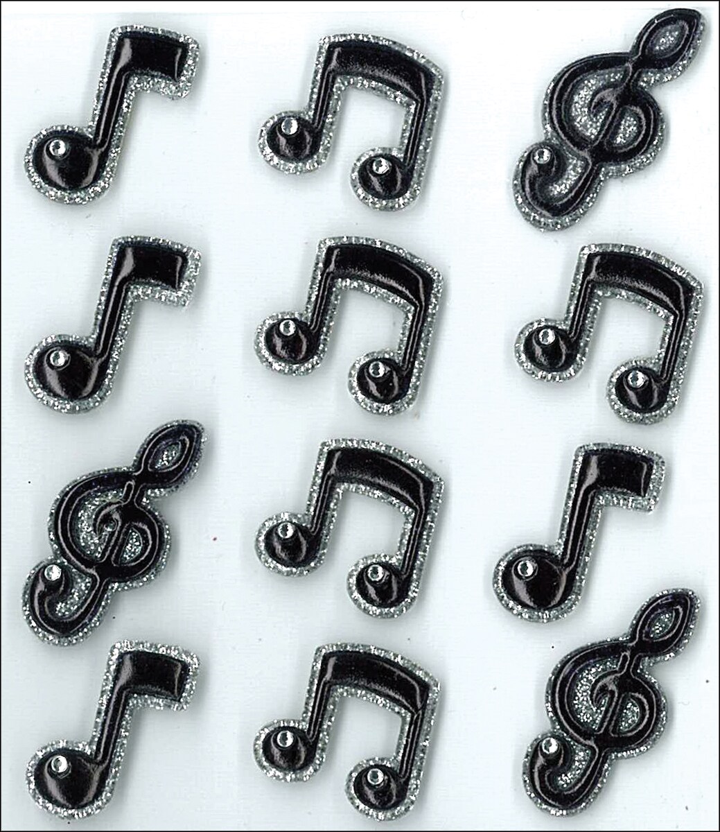 Jolee&#x27;s Boutique Music Note Cabochons Dimensional Stickers