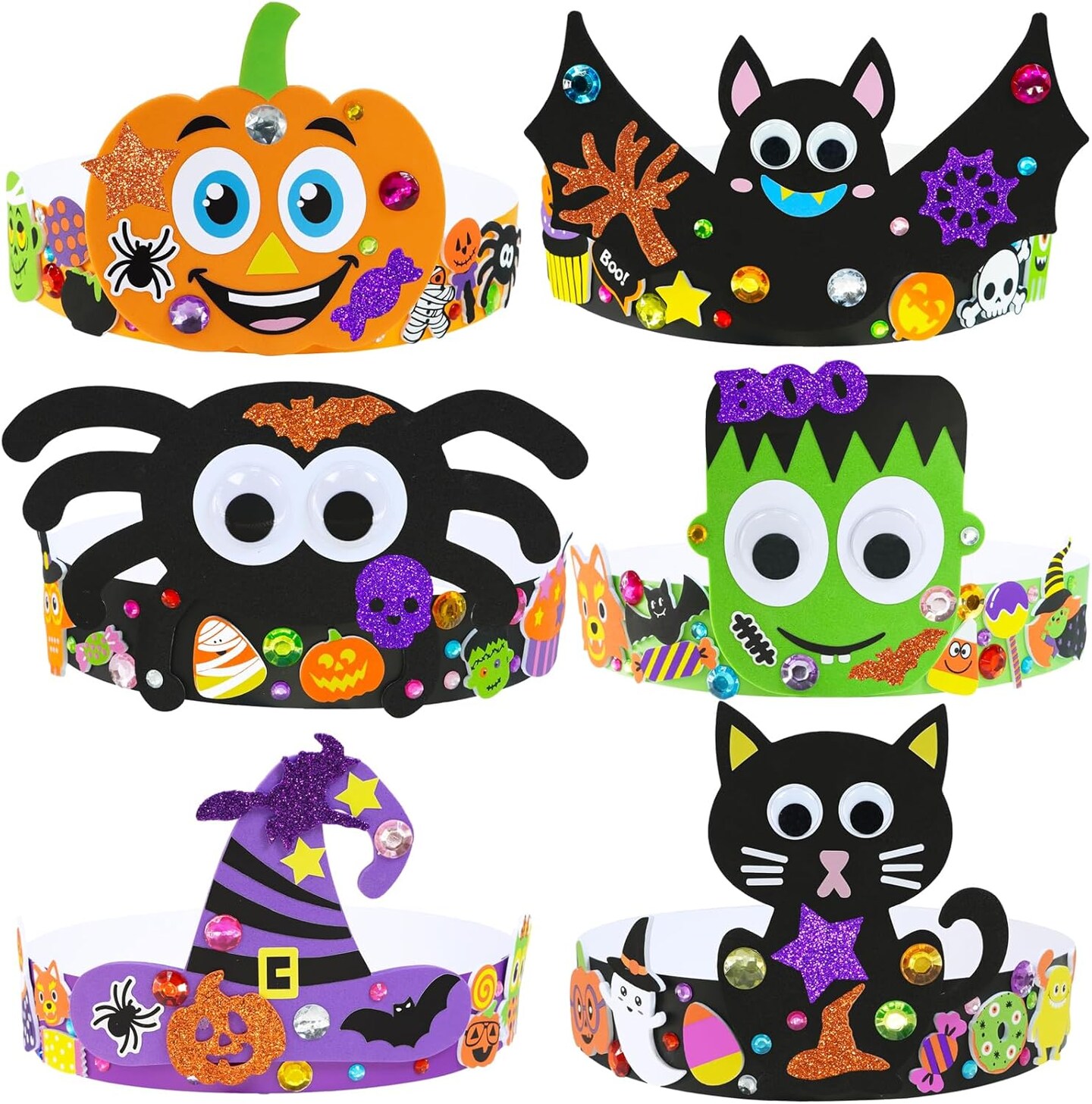 24 Sets Halloween Headbands Craft Kits