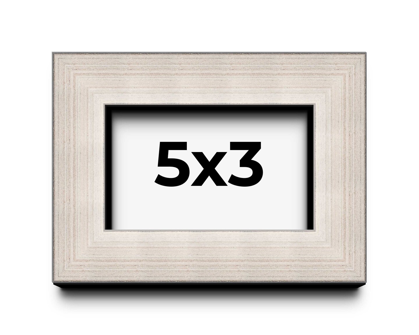 Photo Size Minimalist Shadow Box Silver Picture Frame - UV Acrylic, Backing, Hanging Hardware