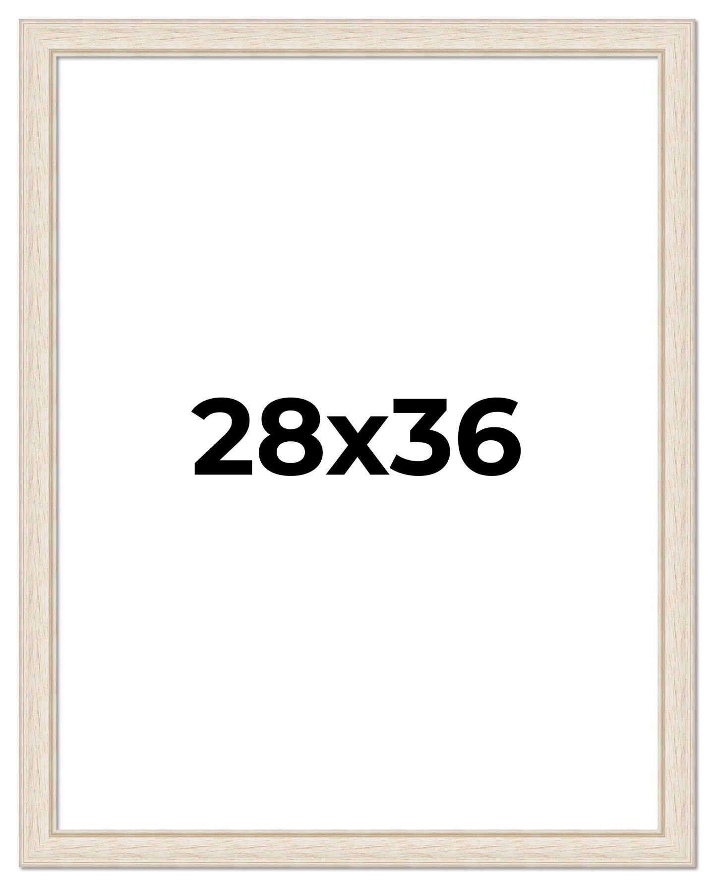 28x36 Weathered Picture Frame with UV-Resistant Acrylic &#x26; Acid Free Backing, Available in 5 Finishes - Black, Gold, Red, White, Natural