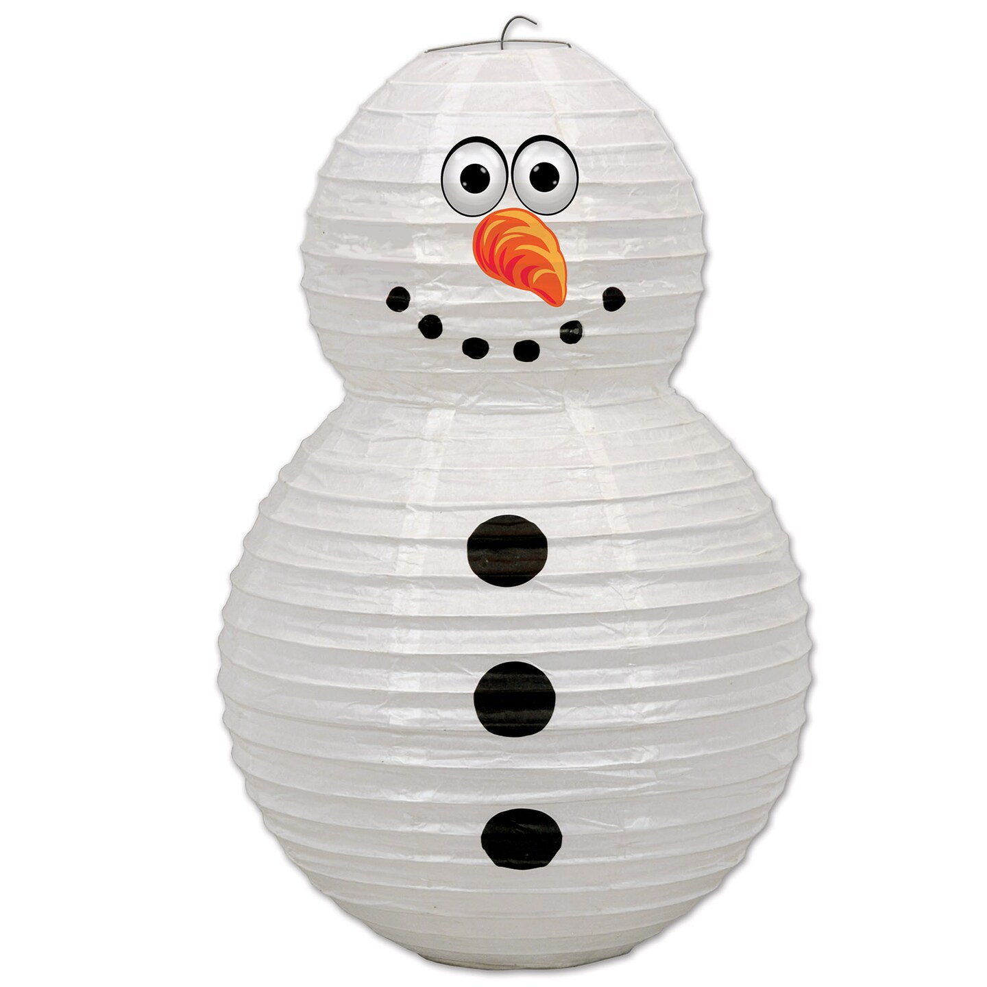 Beistle 19in. x 11&#xBE;in. Snowman Paper Lantern - 6 Pack