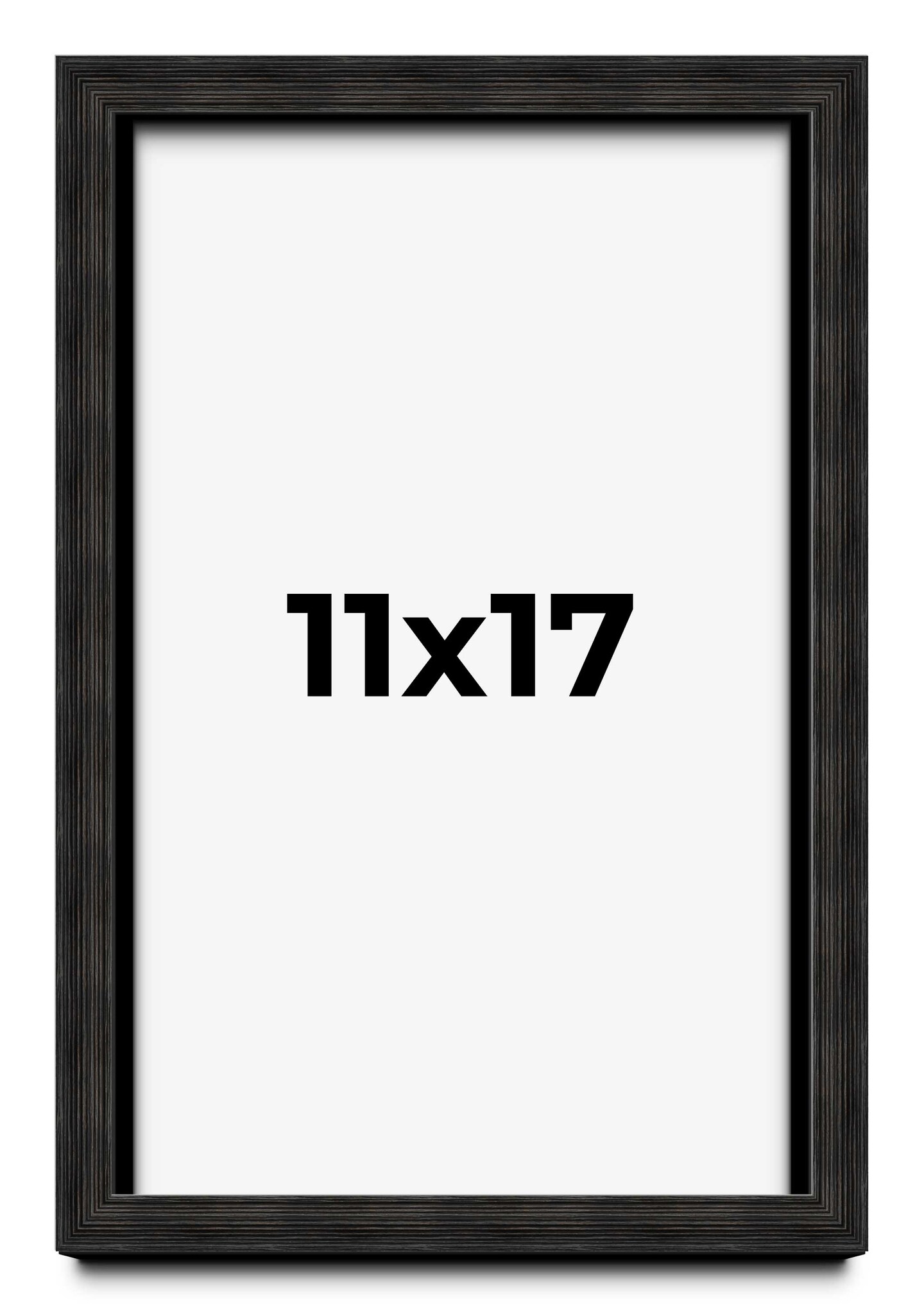 Barnwood Shadow Box Black Picture Frame - UV Acrylic, Backing, Hanging Hardware