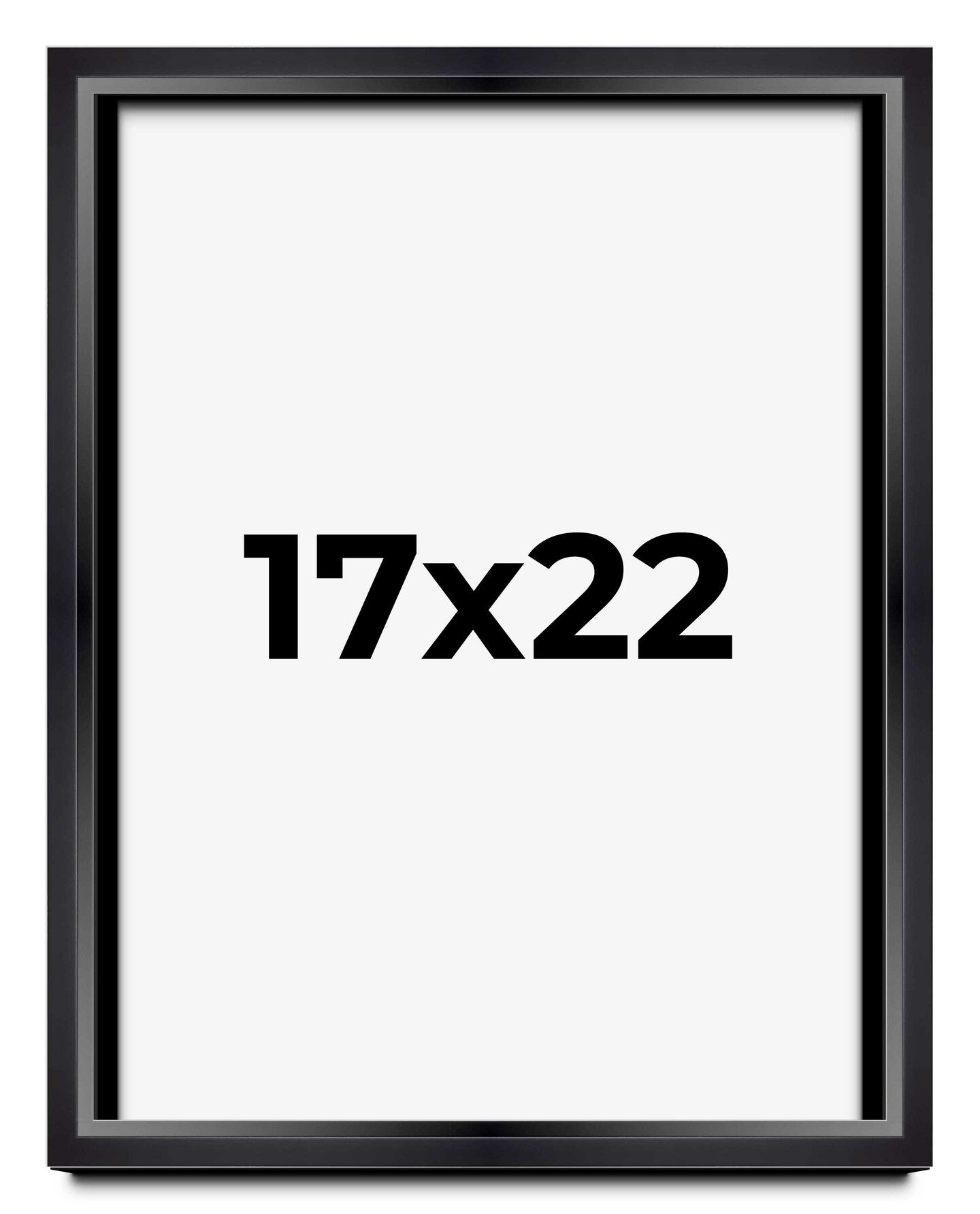 Modern Shadow Box 1.5&#x22; Depth Black Picture Frame - UV Acrylic, Backing, Hanging Hardware