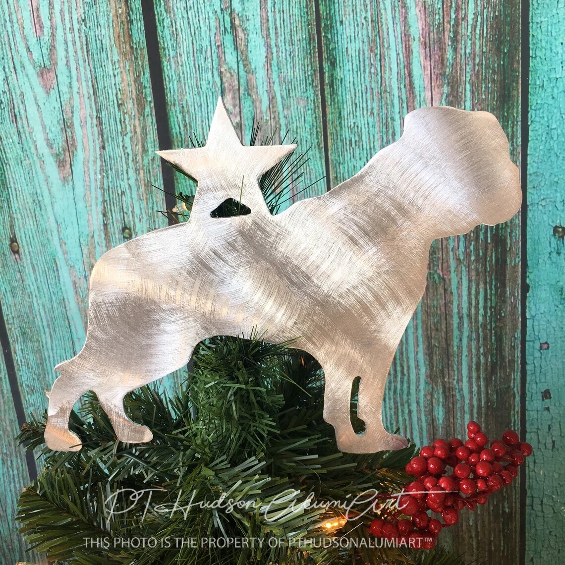 American Bulldog, Dog, Christmas Tree Topper, Holiday Decoration, Wall Art,  Plant Stake, Wreath Decoration, Pet Memorial, MakerPlace by Michaels