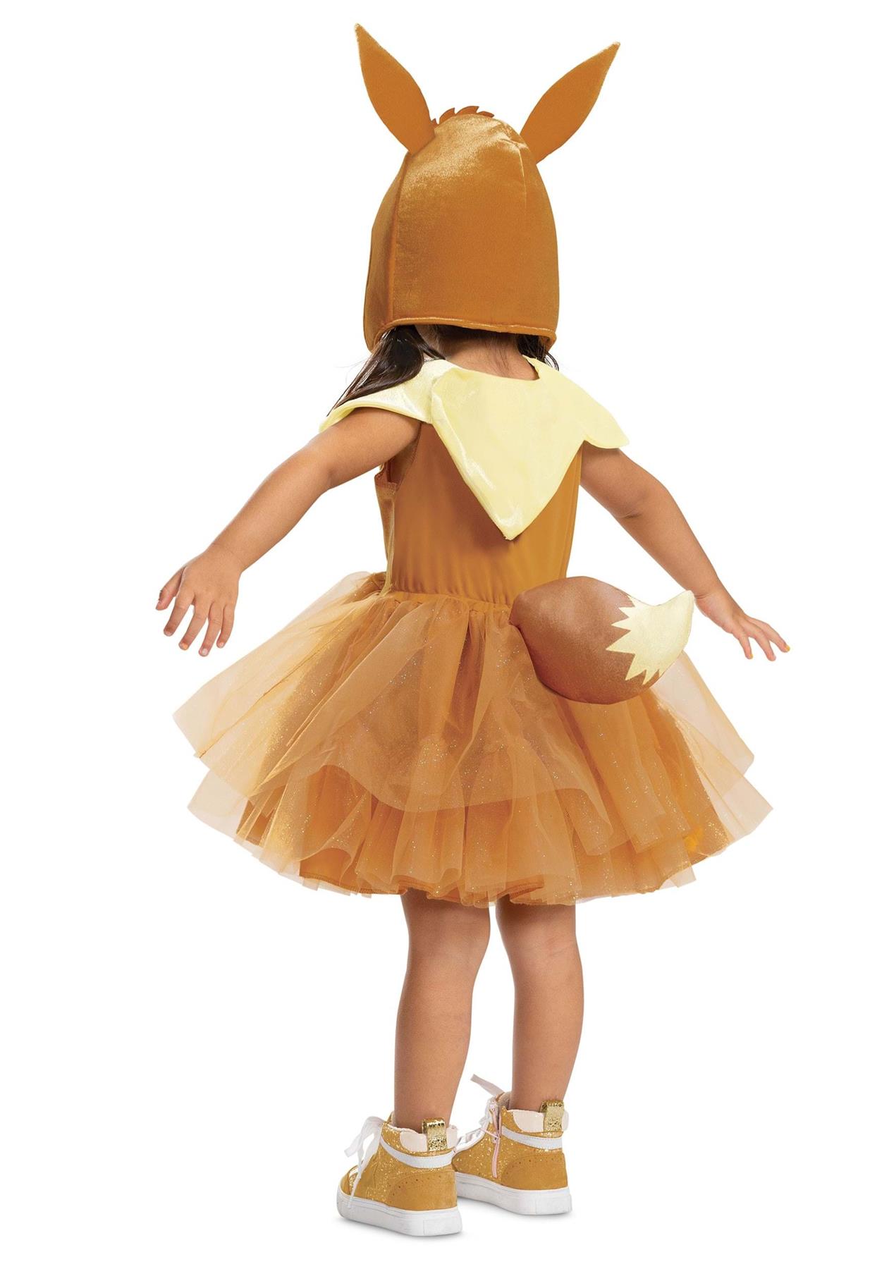 Disguise Eevee Costume Tutu Official Pokemon Toddler Dress Headpiece Size (3T-4T)