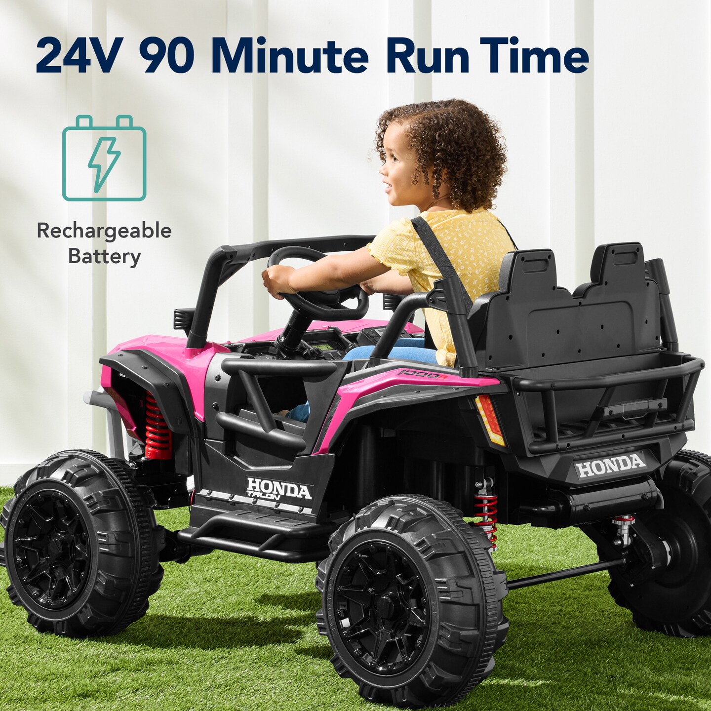 Best Choice Products Kids 24V Electric Ride-On UTV, Officially Licensed Honda Talon w/ Remote, LED Lights