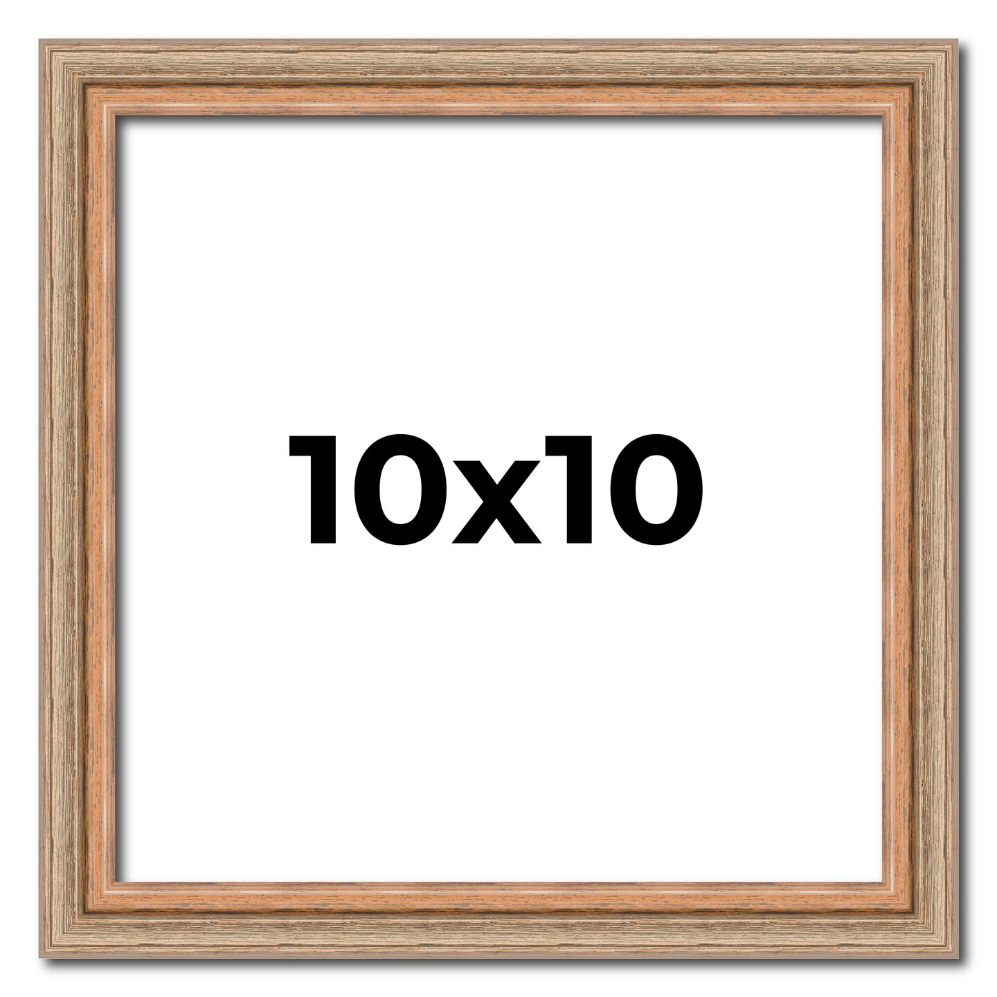 Square Deco Brown Picture Frame - UV Acrylic, Foam Board Backing, Hanging Hardware