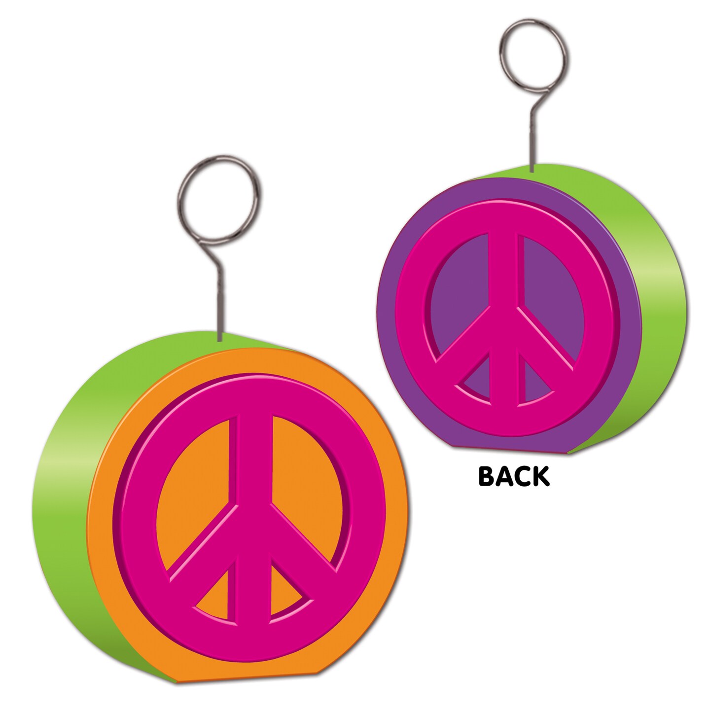 Beistle 6 Oz Peace Sign Photo/Balloon Holder - 6 Pack