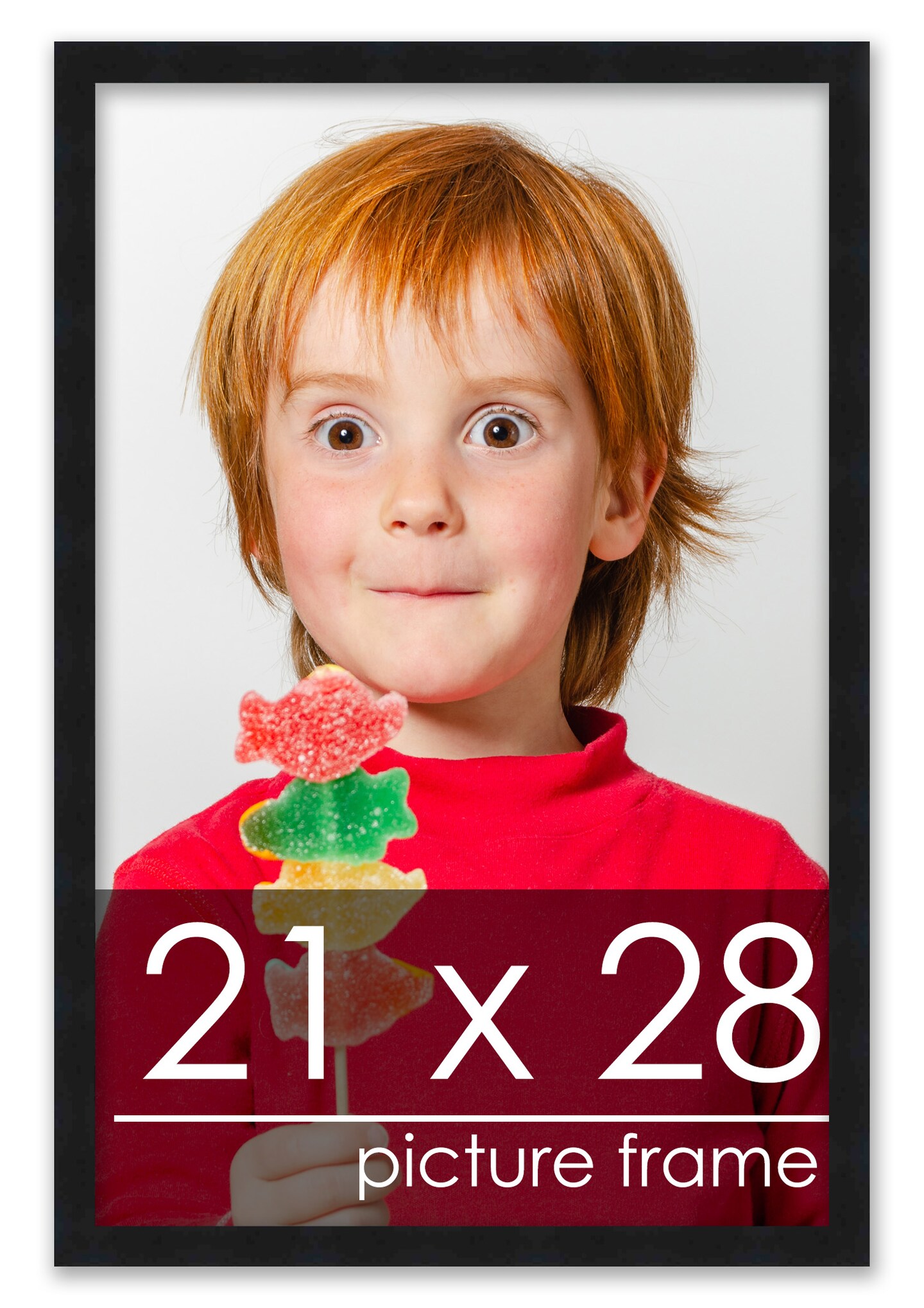 Minimalist Black Picture Frame - UV Acrylic, Foam Board Backing, Hanging Hardware