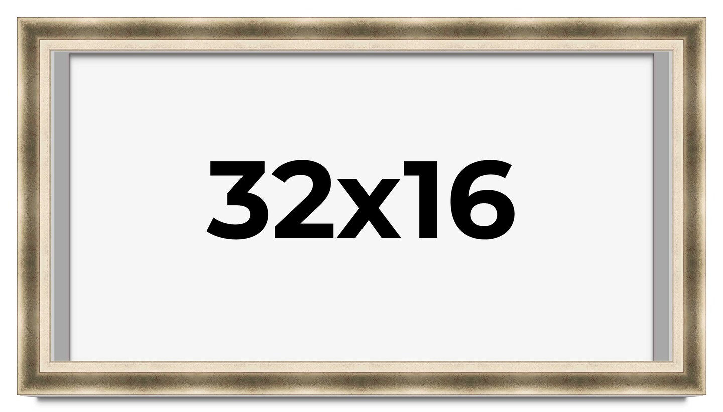 16x32 Deep Shadow Box Picture Frame with UV-Resistant Acrylic &#x26; Acid Free Backing, Available in 4 Finishes - Gold, Silver, Brown, White