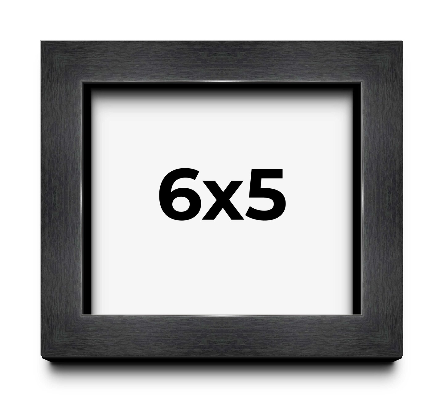 Photo Size Shadow Box 3/4" Depth Grey Picture Frame - UV Acrylic, Backing, Hanging Hardware
