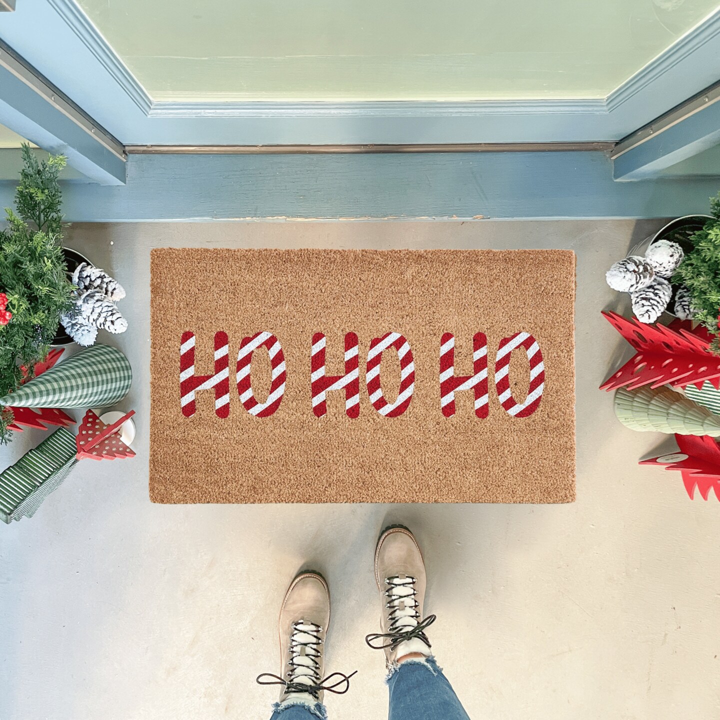 Gnome Door Mat Winter, Christmas Doormat, Christmas Decor