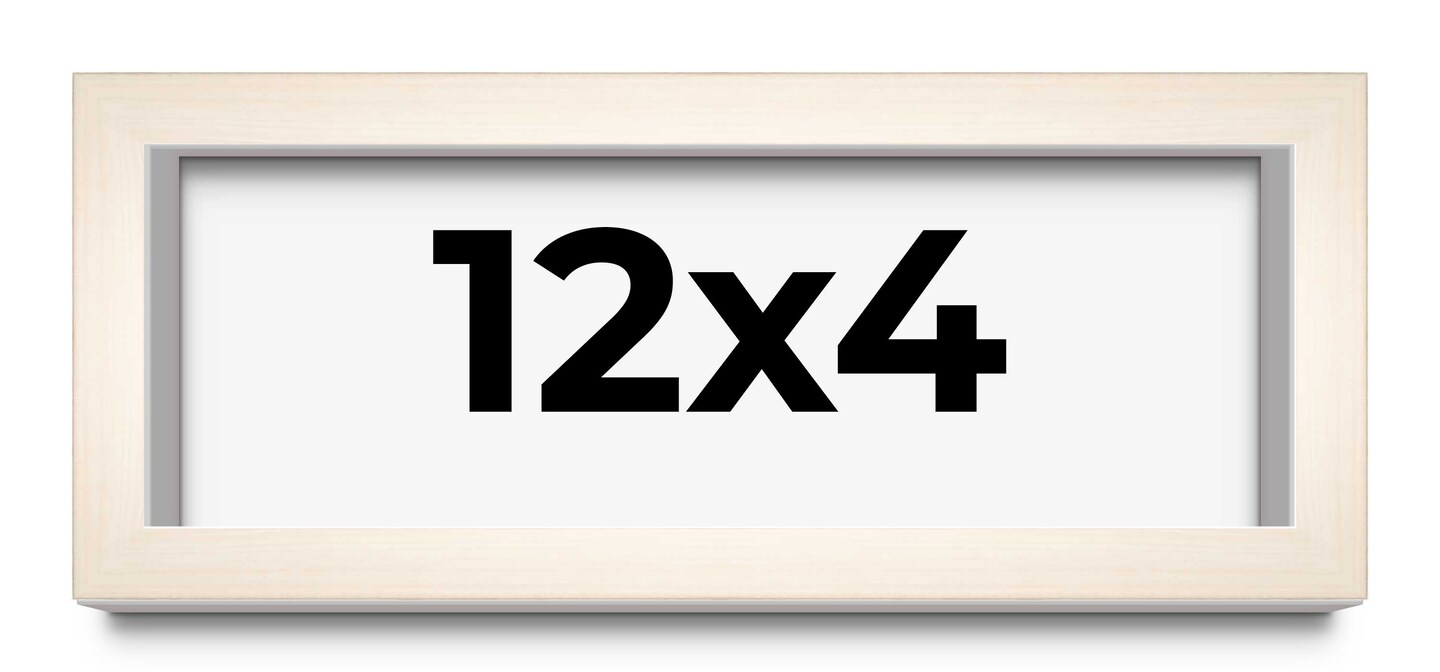 Panoramic Modernist White Picture Frame - UV Acrylic, Foam Board