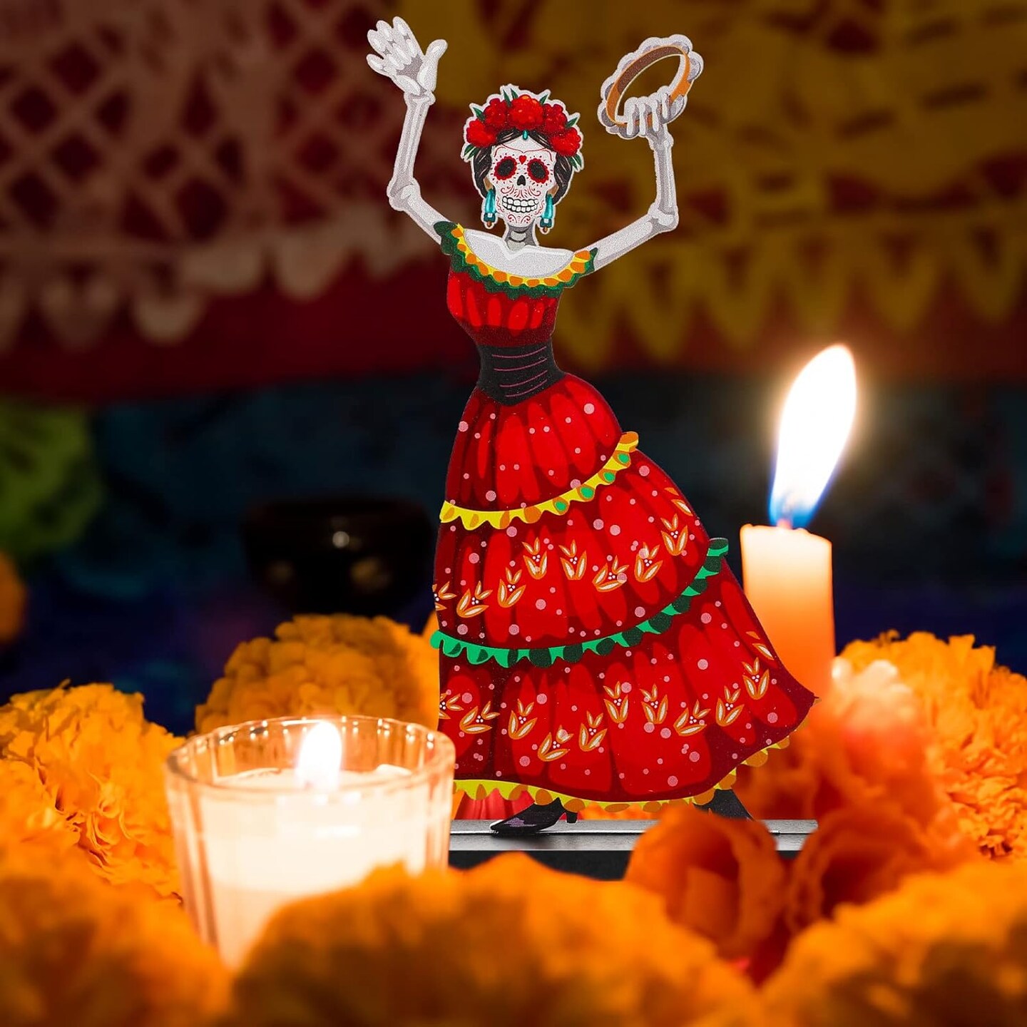 Dancing Couple Sugar Skull Decor