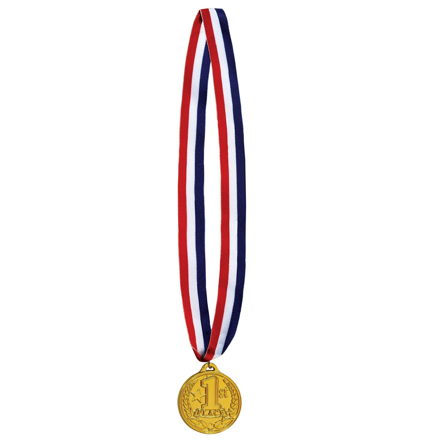 Beistle 30in. with 2in. 1st Place Gold Medal with Ribbon - 12 Pack