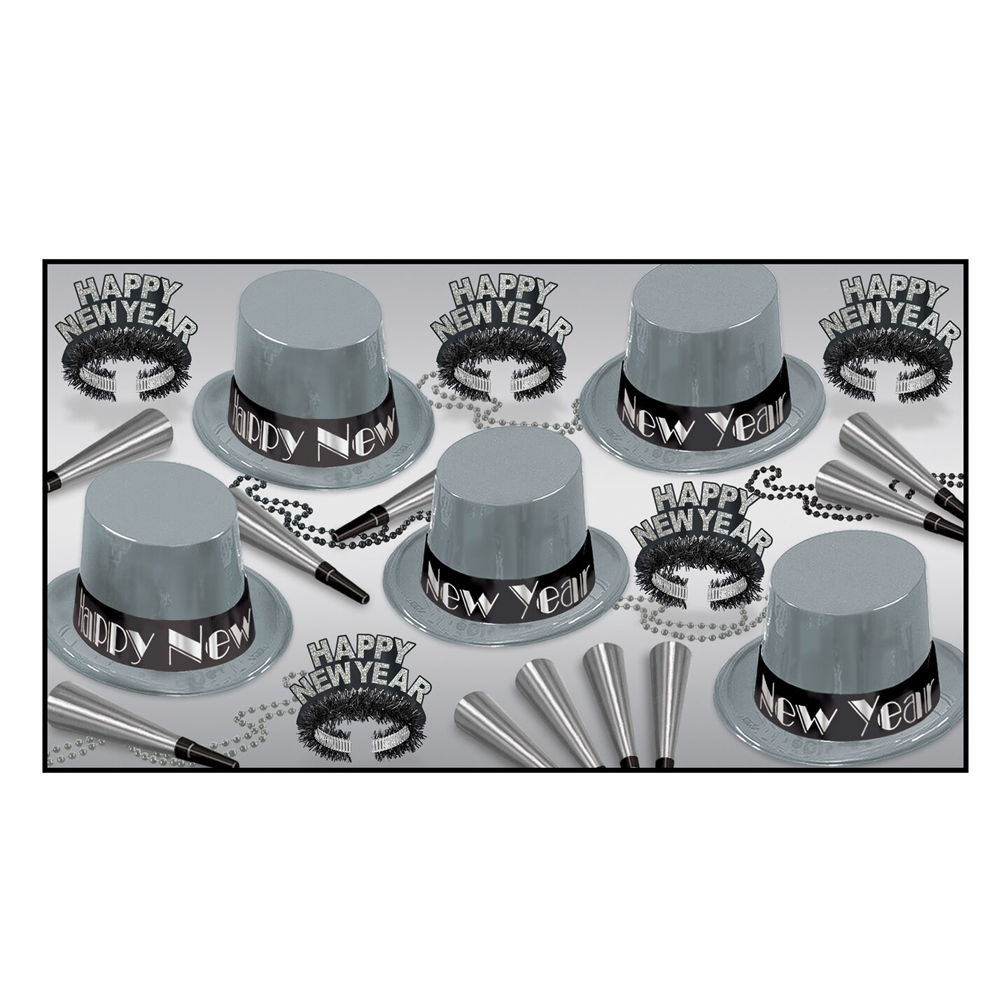 Beistle Simply Silver Assorted for 10 - 1 Pack