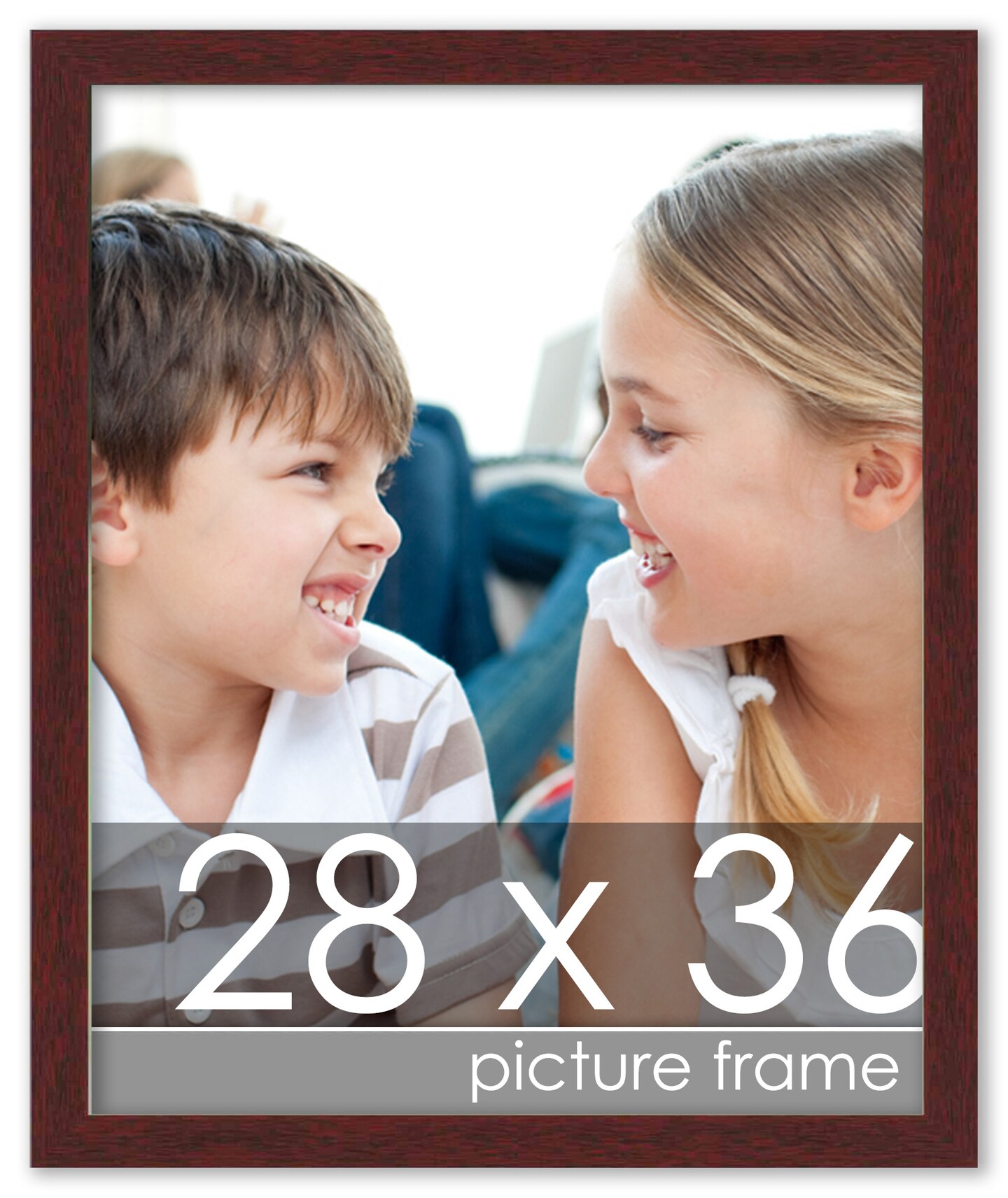 28x36 Minimalist Picture Frame with UV-Resistant Acrylic &#x26; Acid Free Backing, Available in 6 Finishes - Black, Brown, Silver, Grey, Natural, and White