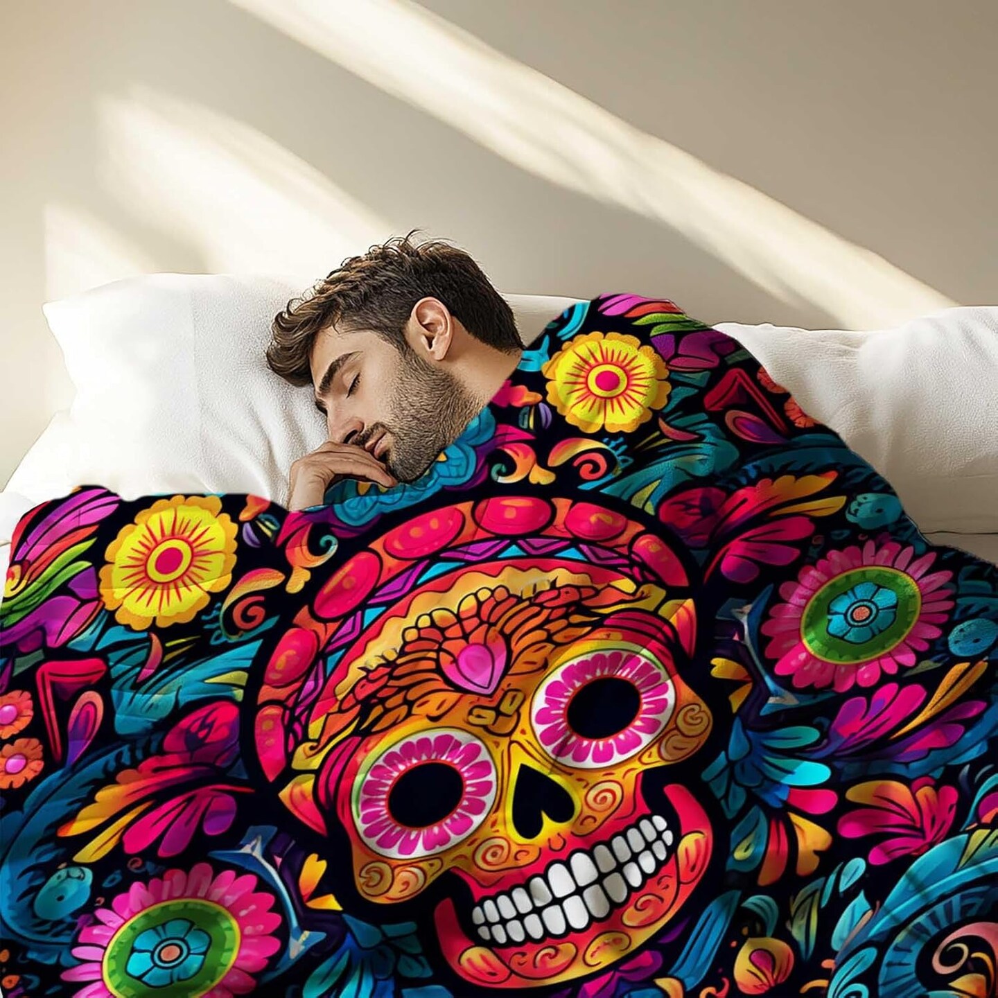 Skull Blanket Throw for Home Outdoor Decor