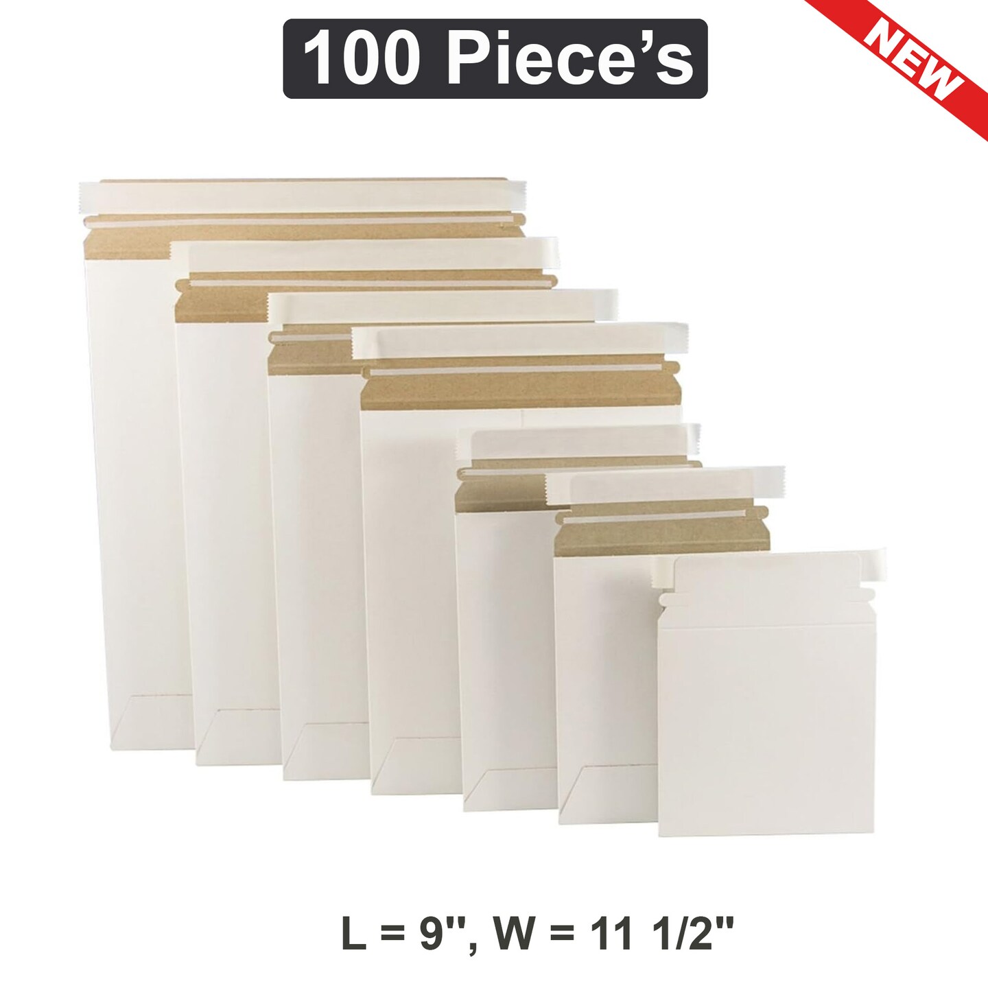 Versatile Shipping &#x26; Packing Boxes L 9&#x22;, W 11 1/2&#x22; for Secure and Efficient Packaging