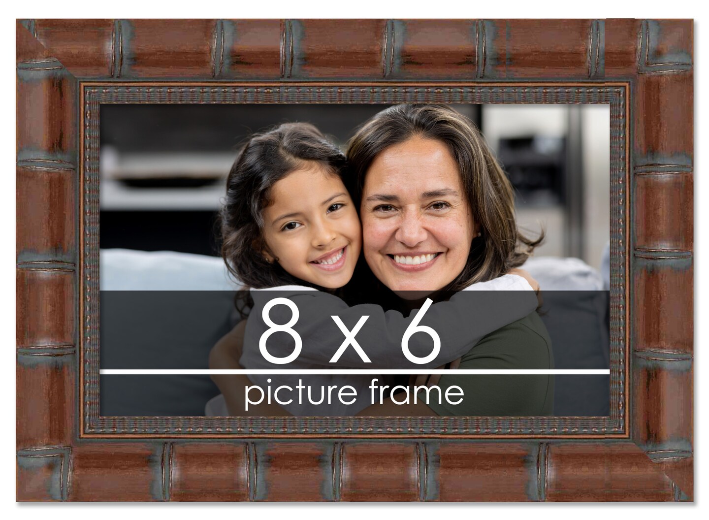 8x6 Wide Bamboo Picture Frame with UV-Resistant Acrylic & Acid