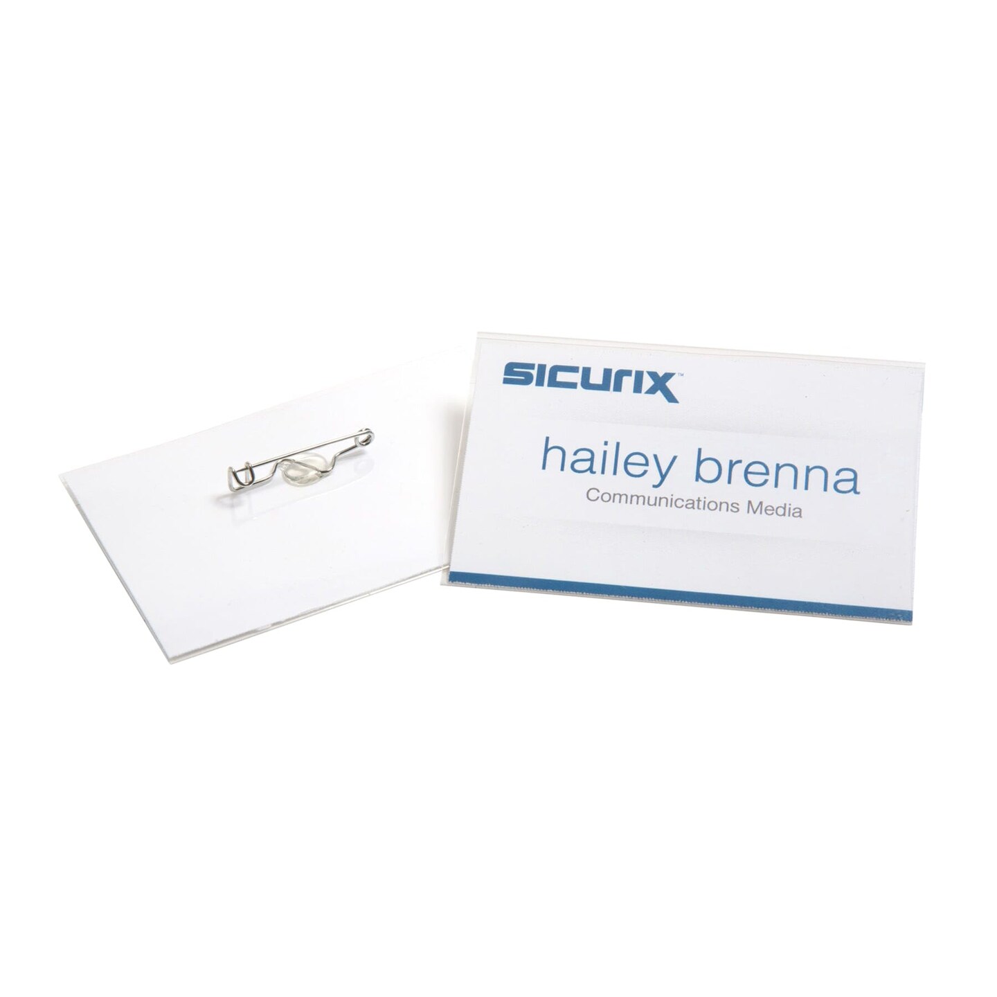 Pin Style ID Badge Holder Kit with Printable Inserts, 3-1/2&#x22; x 2-1/4&#x22;, Pack of 100