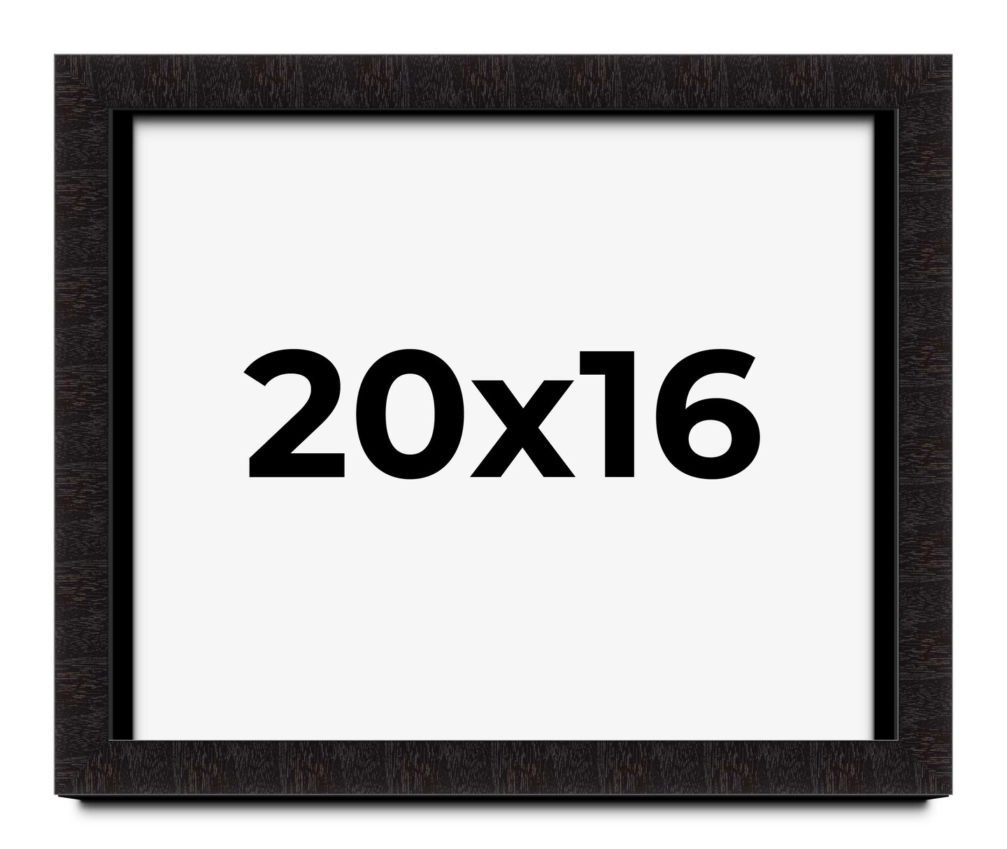 16x20 Modern Shadow Box 1&#x22; Depth Picture Frame with UV-Resistant Acrylic &#x26; Acid Free Backing, Available in 4 Finishes - Black, Brown, Gold, White