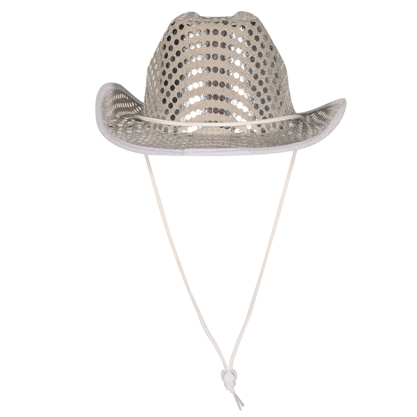 Beistle Silver Sequined Cowboy Hat - 6 Pack