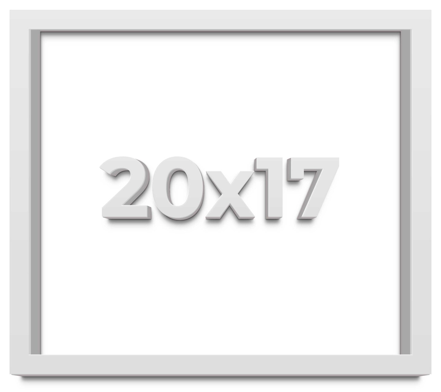 Minimalist Shadow Box White Picture Frame - UV Acrylic, Backing Board, Hanging Hardware