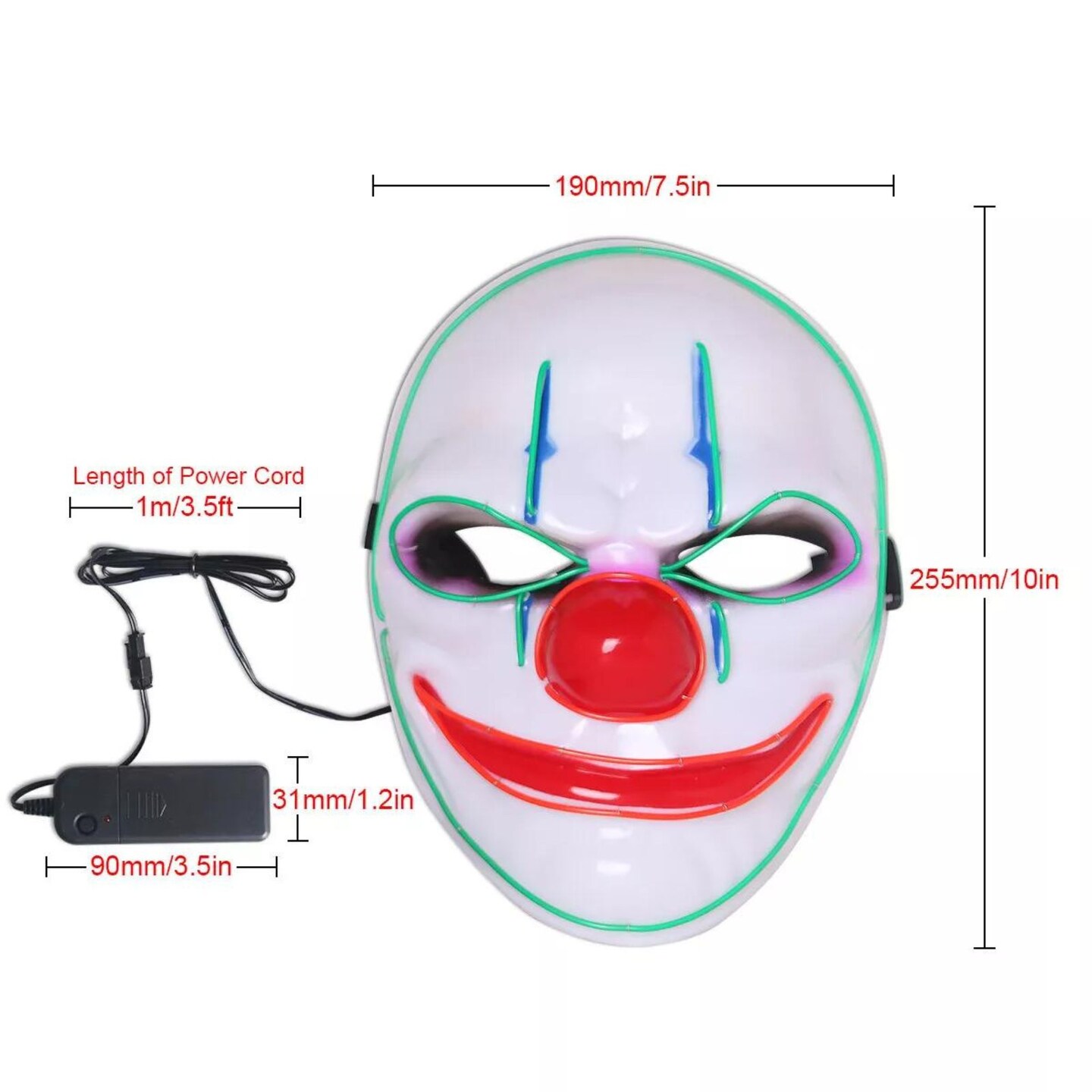 Kitcheniva Halloween Clown Mask Rave Party Costume