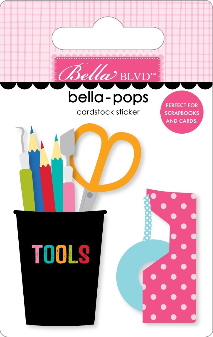 Let&#x27;s Scrapbook! Bella-Pops 3D Stickers-Scrappy Tools