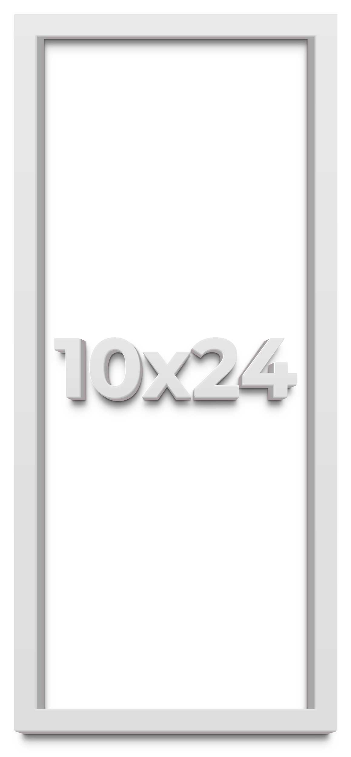 10x24 Deep Shadow Box Picture Frame with UV-Resistant Acrylic &#x26; Acid Free Backing, Available in 4 Finishes - Gold, Silver, Brown, White