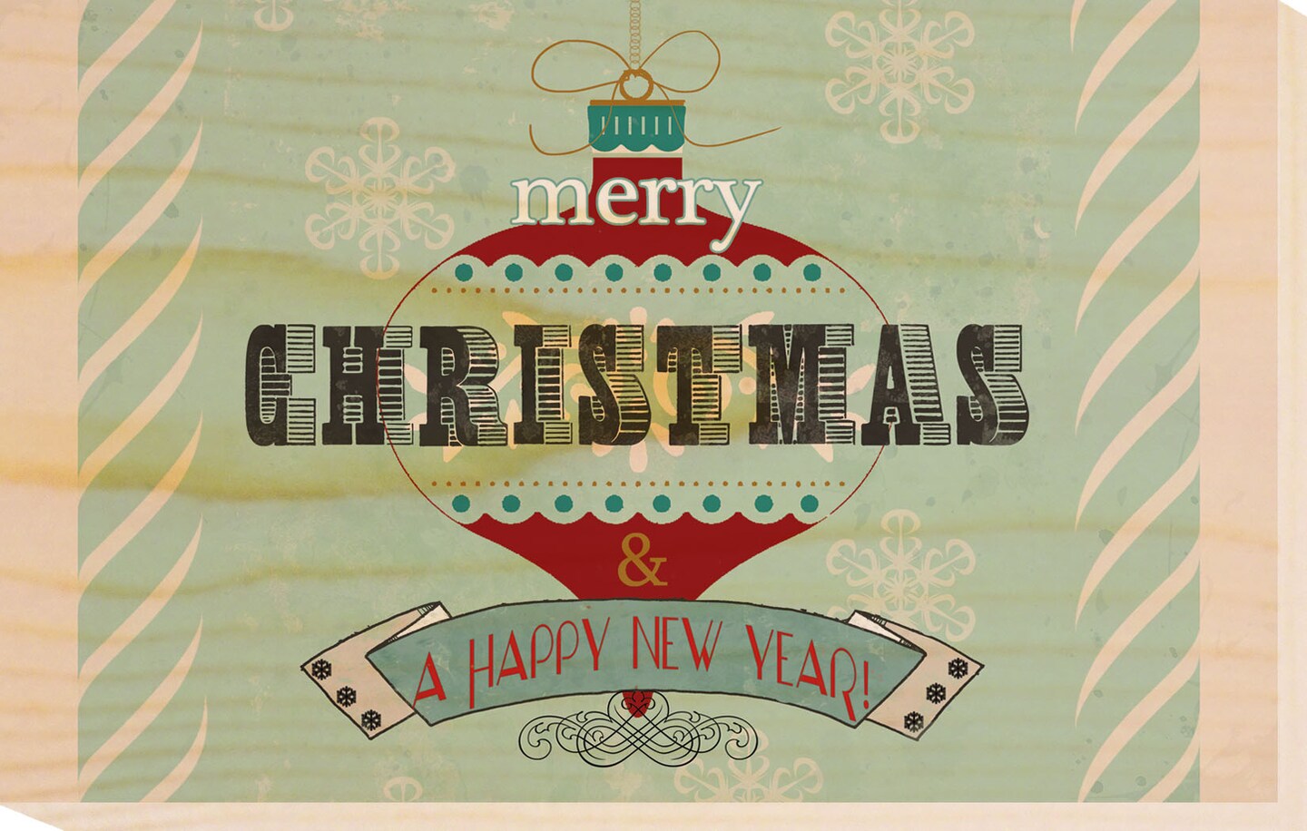Retro Christmas: Wood Postcard Collection